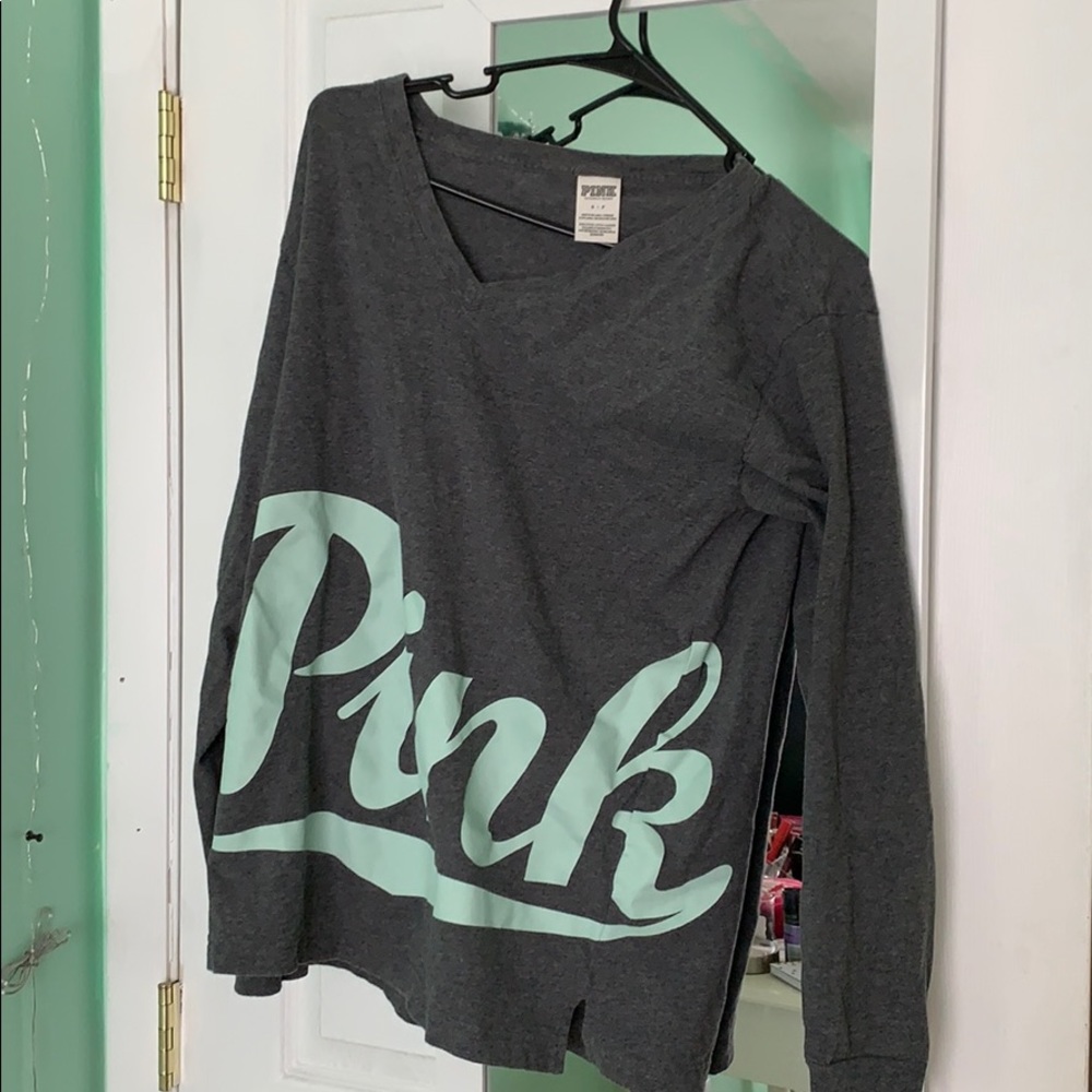 Pink V neck shirt
